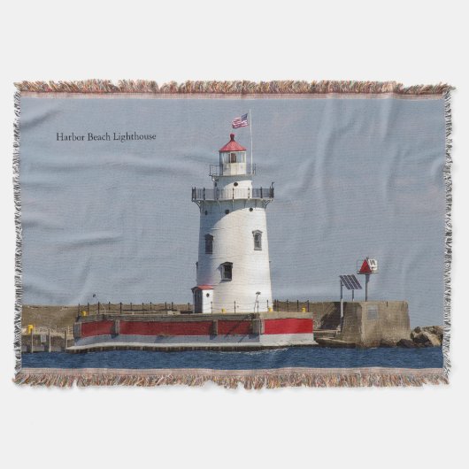 Harbor Beach Lighthouse-Decke Decke (Vorderseite)