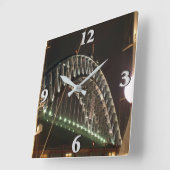 Harbor Bridge Quadratische Wanduhr (Winkel)