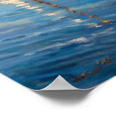 Harbor Sailboats Sunset Print | Marina Golden. Poster (Ecke)