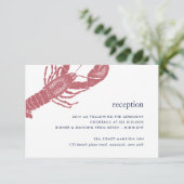 Harborside Wedding Reception Enclosure Card Einladung (Stehend Vorderseite)