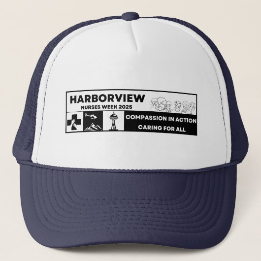 Harborview Nurses Week 2025 Baseball Cap Truckerkappe (Vorderseite)