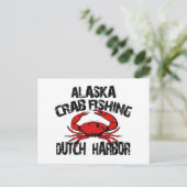 Harbour Alaska Crab Fischen Postkarte (Stehend Vorderseite)