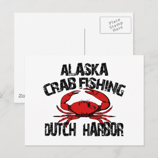 Harbour Alaska Crab Fischen Postkarte (Vorne/Hinten)