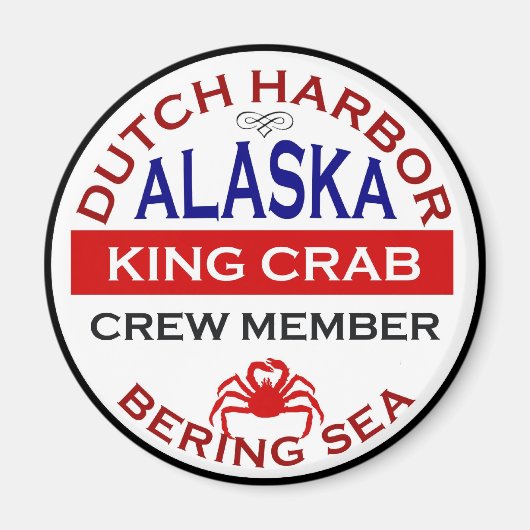 Harbour Alaskan King Crab Crew Mitglied Magnet (Vorne)