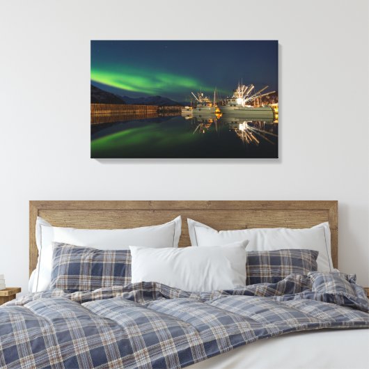 Harbour Aurora Leinwanddruck (Insitu (Schlafzimmer))