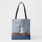 Harbour Beach Lighthouse auf der ganzen Tasche (Vorderseite)