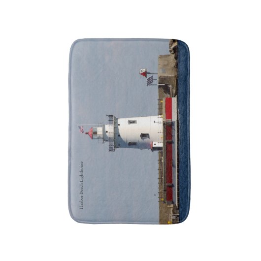 Harbour Beach Lighthouse bathmat Badematte (Vorderseite Vertikal)