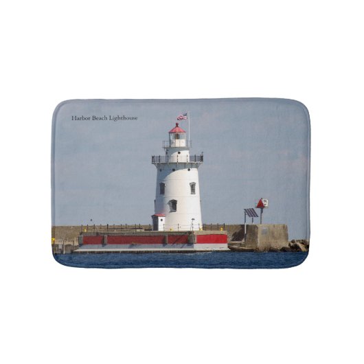 Harbour Beach Lighthouse bathmat Badematte (Vorderseite)