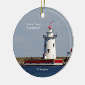 Harbour Beach Lighthouse Circle Ornament (Links)