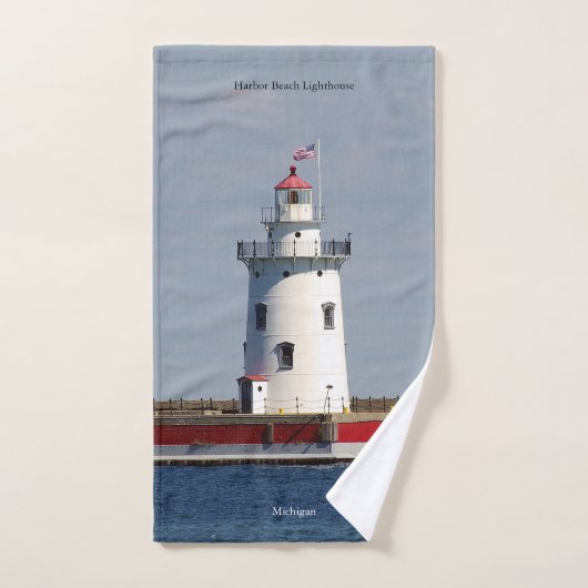 Harbour Beach Lighthouse Handtuchhandtuch Set (Handtuch)