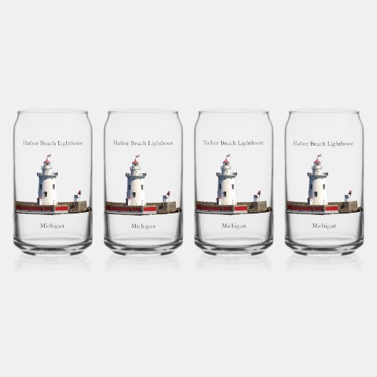 Harbour Beach Lighthouse kann Glas (Vorderseite)