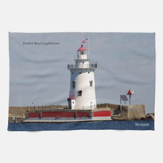 Harbour Beach Lighthouse Küchentücher (Horizontal)