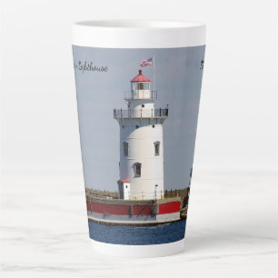 Harbour Beach Lighthouse Latte Tasse