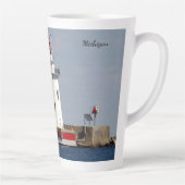 Harbour Beach Lighthouse Latte Tasse (Rechts)
