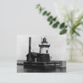 Harbour Beach Lighthouse Postkarte (Stehend Vorderseite)