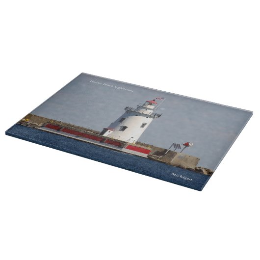 Harbour Beach Lighthouse Schneidebrett (Ecke)