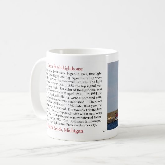 Harbour Beach Lighthouse Tasse (Vorderseite Links)