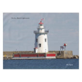 Harbour Beach Lighthouse Tischdecken (Vorderseite (Horizontal))