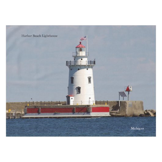 Harbour Beach Lighthouse Tischdecken (Vorderseite (Horizontal))