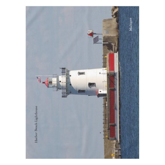 Harbour Beach Lighthouse Tischdecken (Vorderseite)