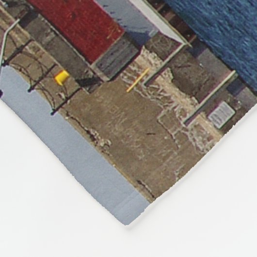 Harbour Beach Lighthouse Vlies Decke (Ecke)