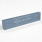 Harbour Blue Elegant Calligraphy Script Namensplakette