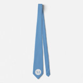 Harbour Blue mit Monogram Neck Tie Krawatte (Vorderseite)