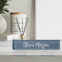 Harbour Blue Sketched Cursive Script Name