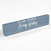 Harbour Blue Sketched Cursive Script Namensplakette