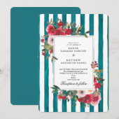 Harbour Blue Wedding Einladung (Vorne/Hinten)