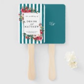 Harbour Blue Wedding Einladung Fächer (Vorne und Hinten)