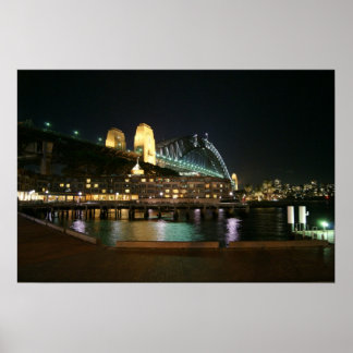 Harbour Bridge Lights Poster