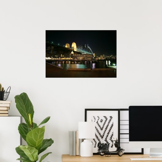 Harbour Bridge Lights Poster (Heimbüro)