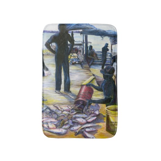 Harbour Island, Bahamas, die heutige Karte Badematte (Vorderseite Vertikal)