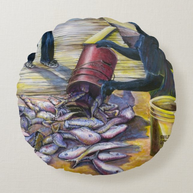 Harbour Island Rundes Kissen (Vorderseite)