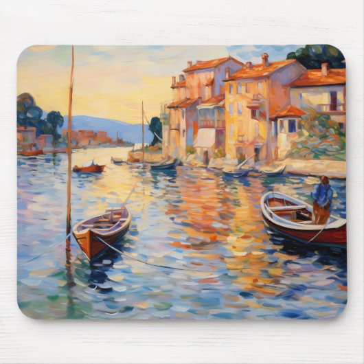 Harbour Neo-Impressionismus Mousepad (Vorne)