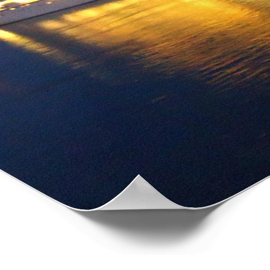 Harbour Reflections Poster (Ecke)