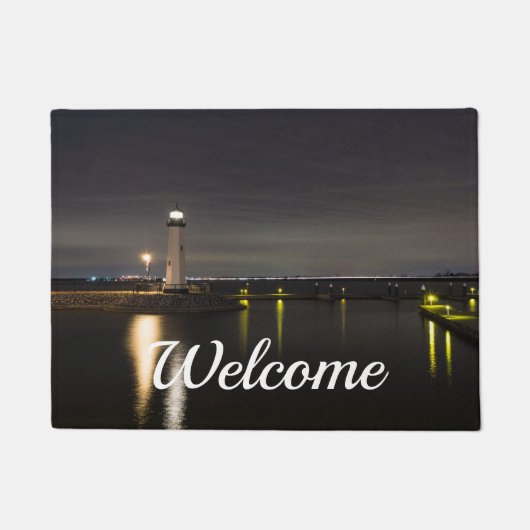 Harbour Rockwall Leuchtturm Willkommen Doormat Fußmatte (Vorderseite)