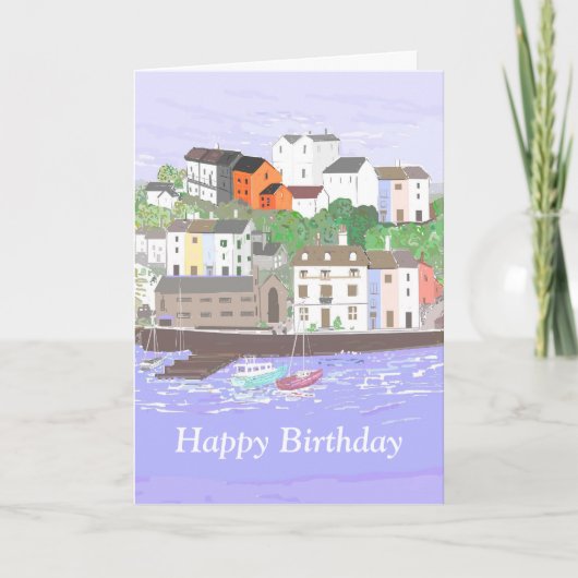 Harbour Scene Birthday Card Karte (Vorderseite)