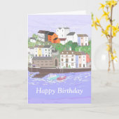 Harbour Scene Birthday Card Karte (Gelbe Blume)