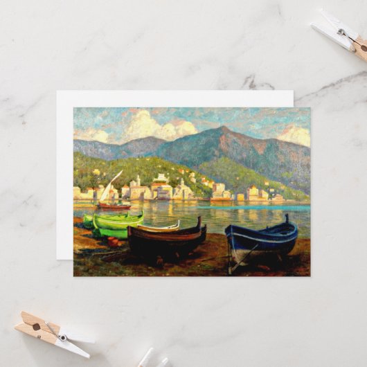 Harbour Scene from Rapallo, Fine Art, Karte (Vorderseite/Rückseite Beispiel)