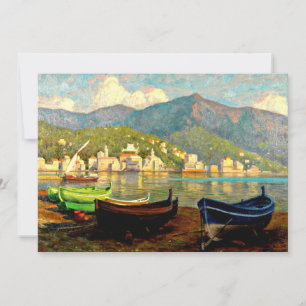 Harbour Scene from Rapallo, Fine Art, Karte