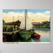 Harbour Scene, Gloucester, MA Vintag Poster (Vorne)
