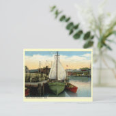Harbour Scene, Gloucester, MA Vintag Postkarte (Stehend Vorderseite)