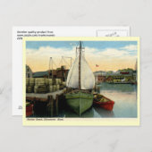 Harbour Scene, Gloucester, MA Vintag Postkarte (Vorne/Hinten)