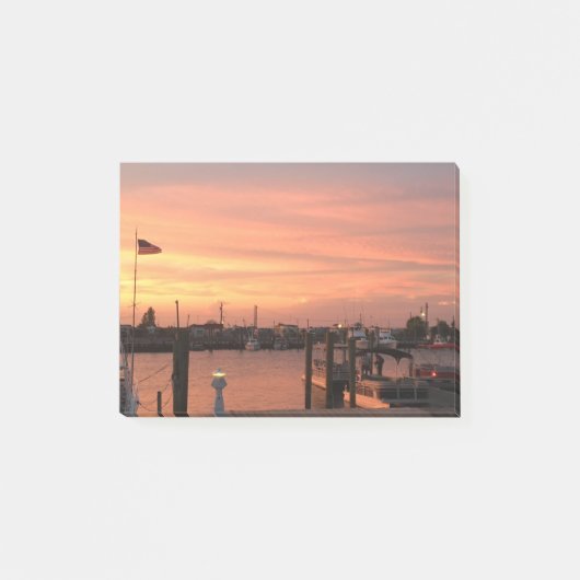 Harbour Scene Sunset Foto Post-it Klebezettel (Vorderseite)
