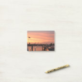 Harbour Scene Sunset Foto Post-it Klebezettel (Auf Schreibtisch)