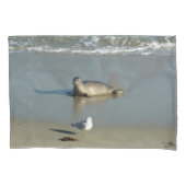 Harbour Siegel in La Jolla California Kissenbezug (Vorderseite)