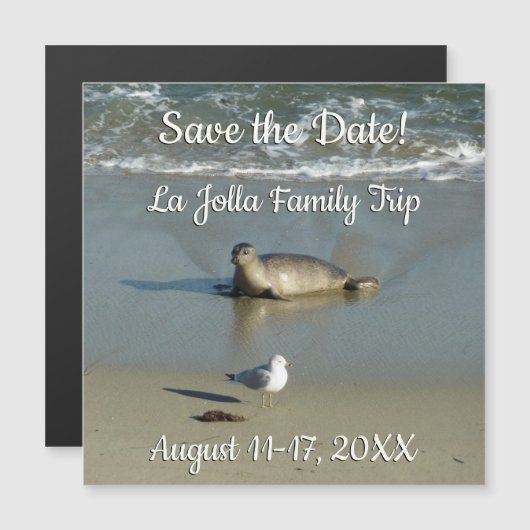 Harbour Siegel in La Jolla California Magnetkarte (Vorne/Hinten)