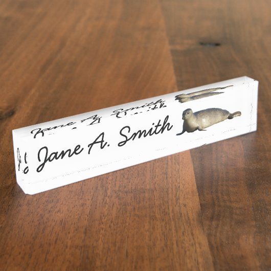 Harbour Siegel in La Jolla California Namensplakette (Seite)